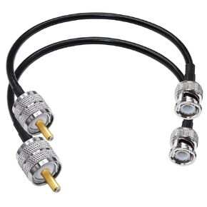 TUOLNK BNC إلى UHF كابل قافز RG58-12in (30 سنتيمتر) 50 أوم لراديو CB PL259 إلى SO239 ذكر تمديد كابل 2 قطعة in Kuwait