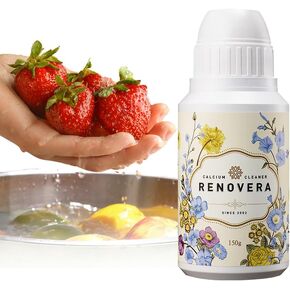 Fruit & Vegetable Wash | 1 Bottle Lasts 1 Year, Gentle Enough for Baby Food, Single Ingredient, Removes Residues, Calcium Helps Keep Produce Fresh 20x Longer in Saudi Arabia