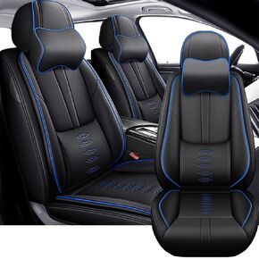 2 غطاء مقعد سيارة أمامي لسيارة Chrysler Pacifica Hybrid 2004-2024 أغطية مقاعد مقاومة للماء مع دعم قطني من جلد نابا غطاء مقعد سيارة مقاوم للاهتراء لسيارة Chrysler Pacifica Hybrid (أسود ورمادي قياسي) in Kuwait