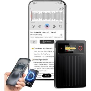 AI Voice Recorder 64GB,Note Voice Recorder with GPT Free Transcription,AI Summary & Mind Map,36H Battery,100+ Languages for Lectures,Meetings,Calls in Saudi Arabia