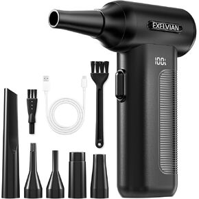 Compressed Air Duster Electric : 150000RPM 10000mAh LED 6-Gear Adjustable Keyboard Cleaner, Wireless Rechargeable Duster for Computer Keyboard Cleaning in Saudi Arabia