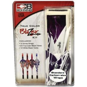 Bohning True Color Blazer Vane & Wrap Combo - Purple Flame in Saudi Arabia