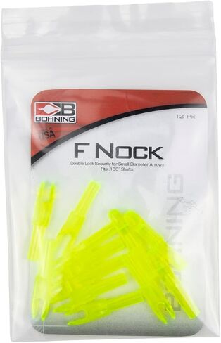 Bohning F Nock - .166 Shafts (4mm, VAP, Nano, Micro), 12 Pack, Lime in Saudi Arabia
