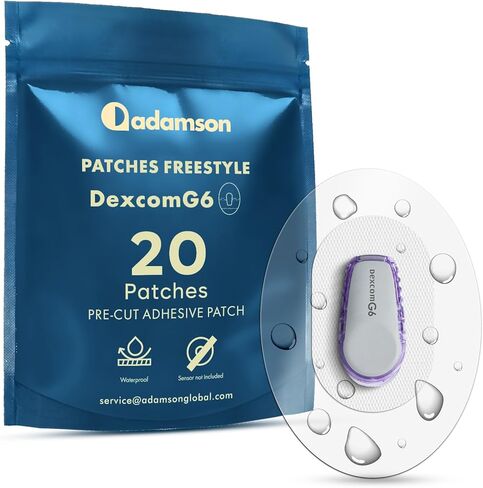 Dexcom G7 Over Patches مقاوم للماء - 20 x G7 Dexcom Over Patch، Stelo Overpatch، شفاف، طويل الأمد، لا يوجد غراء في المنتصف، غير مهيج، سهل التطبيق/الإزالة، مثالي للرياضة والسباحة والحياة اليومية in Kuwait