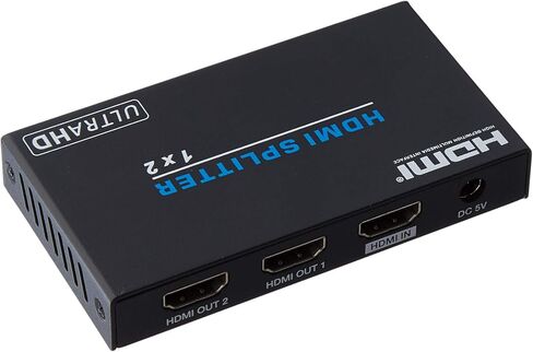موزع HDMI Monoprice Blackbird 4K Pro 1x2 - HDR، 18 جيجابت في الثانية، 4K 60 هرتز، YCbCr 4:4:4، مع دعم HDCP 2.2 (متوافق مع مشغل PS4/5 Xbox Apple TV Fire Stick Roku Blu-Ray) in Saudi Arabia