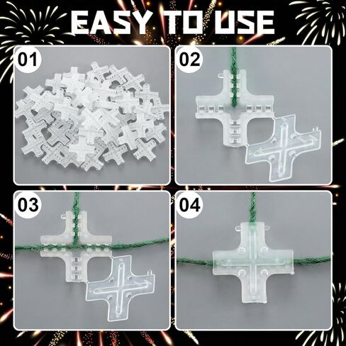 50 Pcs Fireworks Fuse Link Bulk Firework Connectors Junction Splitters for Cannon Fuse in Saudi Arabia
