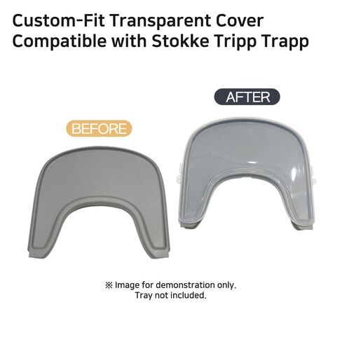 غطاء صينية شفاف من LUNELL متوافق مع Stokke Tripp Trapp، دعم قوي للشفط، سهل الإزالة والتنظيف، غطاء واقٍ خالٍ من مادة BPA مع شريطين سيليكون متعددين in Kuwait