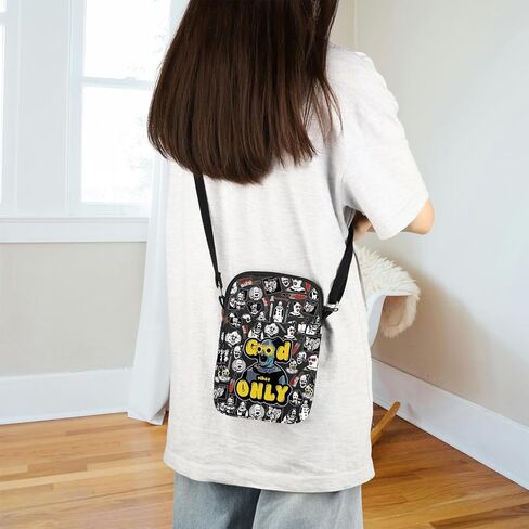 ENSIANTH Sunflower Glasses Clown Crossbody Bag Horror Slasher Serial Killer Movie Lover Gift Scary Halloween Thriller Gift (Good Vibes CB) in Saudi Arabia