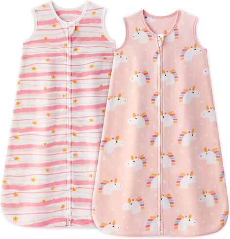 Unnivoll Baby Sleep Sack 6-12 Months 1.0 Tog Micro Fleece Baby Wearable Blanket Microfleece Sleeping Sack with 2-Way Zipper for Newborn Infant Green & White Dinosaur in Saudi Arabia