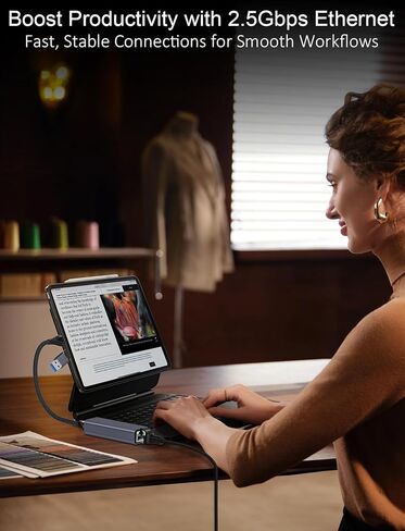 محول USB C إلى إيثرنت 2.5 جيجابت في الثانية، 2 في 1 USB 3.0 ومحول شبكة USB-C إلى RJ45، محول جيجابت LAN بسرعة 2500 ميجا بت في الثانية مع غلاف من الألومنيوم، التوصيل والتشغيل لـ NAS، MacBook Air/Pro، XPS، iPhone 17 Pro/Max in Saudi Arabia