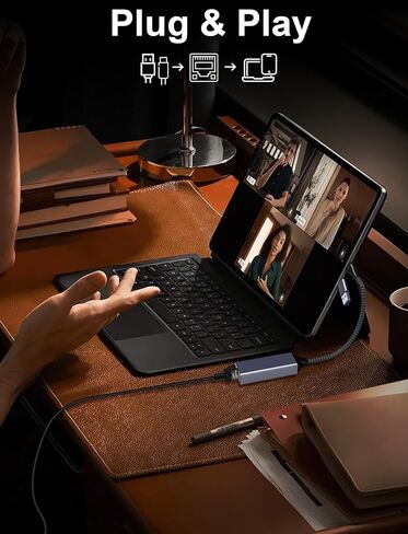 محول USB C إلى إيثرنت 2.5 جيجابت في الثانية، 2 في 1 USB 3.0 ومحول شبكة USB-C إلى RJ45، محول جيجابت LAN بسرعة 2500 ميجا بت في الثانية مع غلاف من الألومنيوم، التوصيل والتشغيل لـ NAS، MacBook Air/Pro، XPS، iPhone 17 Pro/Max in Saudi Arabia