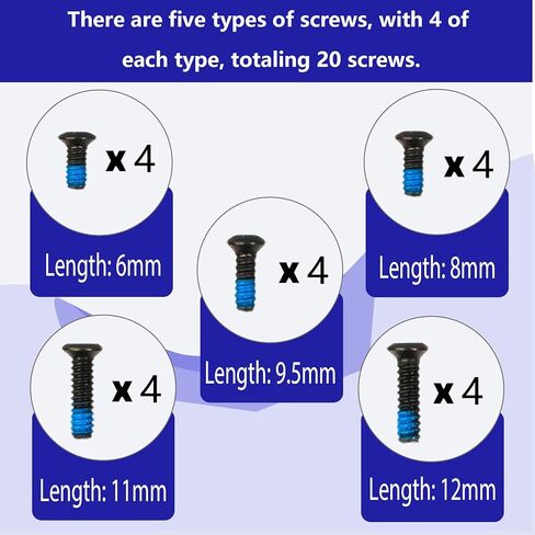 #6-32 Red Dot Screw Kit with Installation Wrench, Compatible with RMR/Holosun 507C/407C/508T X2 to fit Glock 17/19/26/34 MOS models, 12.9 Grade Carbon Steel with Blue Anti Loosening Adhesive in Saudi Arabia