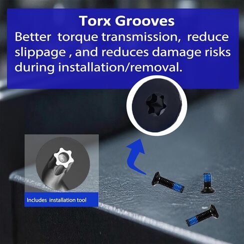 #6-32 Red Dot Screw Kit with Installation Wrench, Compatible with RMR/Holosun 507C/407C/508T X2 to fit Glock 17/19/26/34 MOS models, 12.9 Grade Carbon Steel with Blue Anti Loosening Adhesive in Saudi Arabia