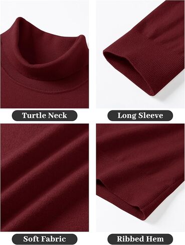EKLENTSON Men's Turtleneck Sweaters Knitted Pullover Long Sleeve Lightweight Slim Fit Sweater Fall Winter in Saudi Arabia