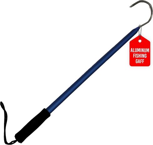 Rite Angler Aluminum Fishing Gaff Hook - Saltwater, Ice Fishing, Gig Pole, Flounder Frog Gigging Equipment, Fish Gaff Hook Holder for Outdoor Adventures - 3" in Saudi Arabia
