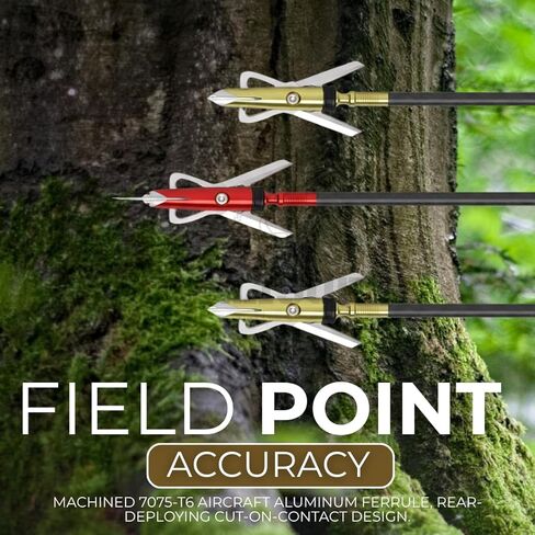 Broadheads 100 Grain Beast Broadheads - رؤوس عريض مقوسة مع حافة أمامية 0.35 بوصة وقطر قطع 2 بوصة، رؤوس عريضة للصيد حادة الحلاقة in Saudi Arabia