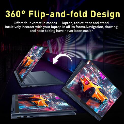 Lenovo Ideapad 5 16" WUXGA Touchscreen 2-in-1 Laptop, AMD Ryzen AI 5 340, 16GB RAM, 1.5TB Storage(512GB SSD+1TB Docking Station Set), Backlit Keyboard, Radeon 840M, Wi-Fi 6, Win 11 Pro, Blue in Saudi Arabia