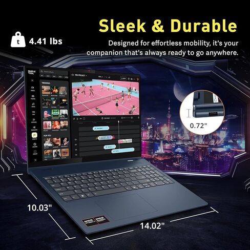Lenovo Ideapad 5 16" WUXGA Touchscreen 2-in-1 Laptop, AMD Ryzen AI 5 340, 16GB RAM, 1.5TB Storage(512GB SSD+1TB Docking Station Set), Backlit Keyboard, Radeon 840M, Wi-Fi 6, Win 11 Pro, Blue in Saudi Arabia