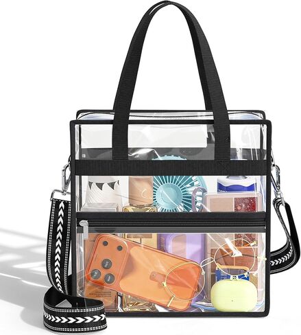 Hopack Clear Bag for Stadium Events, Clear Crossbody Purses with Adjustable Strap for Sports Events, Concert in Saudi Arabia