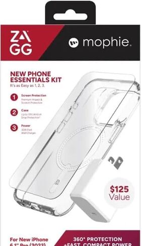 طقم Zagg & Mophie Phone Essentials لـ iPhone 15 بما في ذلك حالة الهاتف in Saudi Arabia