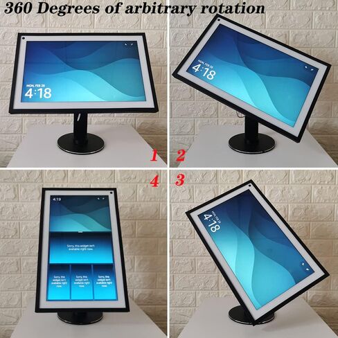 حامل ATOPCAENRT مصنوع من أجل Amazon Echo Show 15 قابل للإمالة والدوران - تصميم ألومنيوم ممتاز، شاشة عرض قابلة للتعديل وقابلة للدوران 360 درجة لاتجاهات الصور والمناظر الطبيعية باللون الأسود in Saudi Arabia