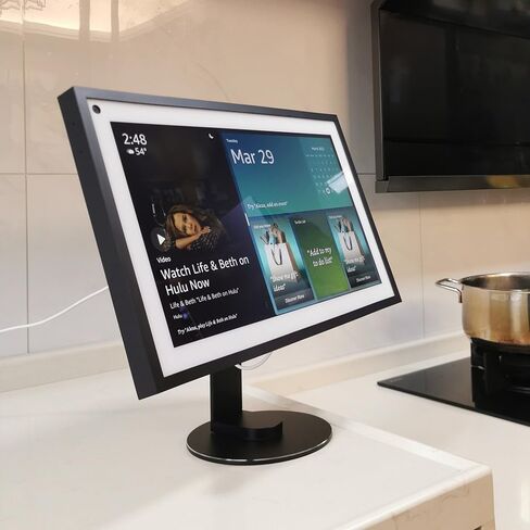 حامل ATOPCAENRT مصنوع من أجل Amazon Echo Show 15 قابل للإمالة والدوران - تصميم ألومنيوم ممتاز، شاشة عرض قابلة للتعديل وقابلة للدوران 360 درجة لاتجاهات الصور والمناظر الطبيعية باللون الأسود in Saudi Arabia