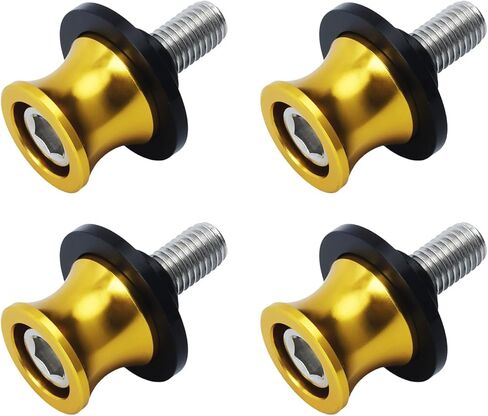 مزلقات بكرات ذراع التأرجح للدراجات النارية مقاس 8 مم M10x1.25 باستخدام الحاسب الآلي - 4 قطع واقيات المحور الأسود للحوامل والمصاعد - تناسب كاواساكي نينجا 400/500/650، وهوندا CBR600RR، BMW S1000RR، سوزوكي GSX-S (أزرق) in Kuwait
