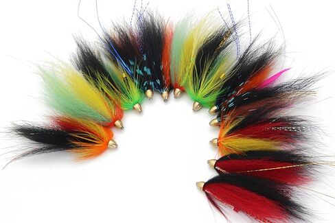 12 pcs Cone Head Tube Fly for Salmon Trout Steelhead Fly Fishing Flies Lures Set in Saudi Arabia