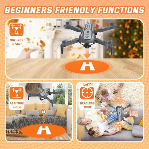 Drone with Camera for Kids Adults, Mini Foldable FPV Drones Remote Control Helicopter, RC Quadcopter with 1080P Live Video Camera, Gestures Selfie, One Key Start,2 Batteries, Toys/Gifts for Boys Girls in Saudi Arabia