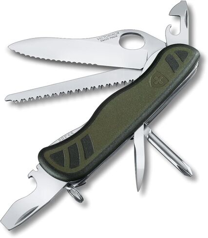 Victorinox Swiss Soldier Knife 08 10 Functions, Olive/Black in Saudi Arabia