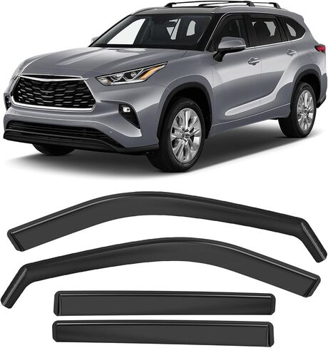 in-Channel Rain Guards Compatible with RAM 1500 2019-2025, Durable Side Windows Wind Deflectors 2019 2020 2021 2022 2023 2024 2025 RAM Rain Guard Black 4 PCS in Saudi Arabia