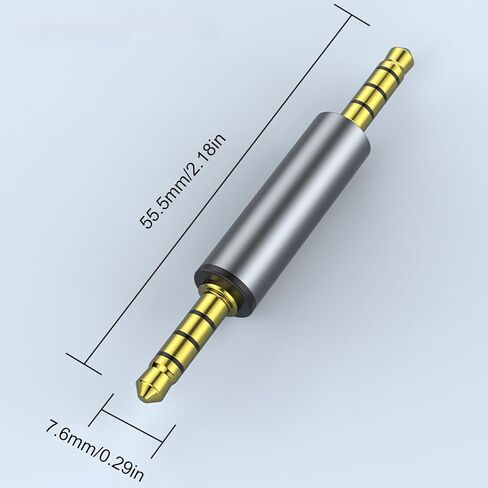 Portable 3.5mm to 3.5mm Coupler Male Female Stereo AUX Adapter Gold Plated Gender Changer Converter Adapter in Saudi Arabia