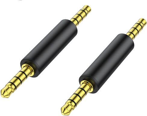 Portable 3.5mm to 3.5mm Coupler Male Female Stereo AUX Adapter Gold Plated Gender Changer Converter Adapter in Saudi Arabia