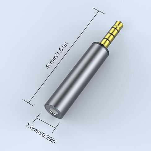 Portable 3.5mm to 3.5mm Coupler Male Female Stereo AUX Adapter Gold Plated Gender Changer Converter Adapter in Saudi Arabia