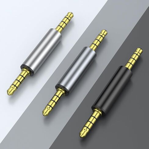 Portable 3.5mm to 3.5mm Coupler Male Female Stereo AUX Adapter Gold Plated Gender Changer Converter Adapter in Saudi Arabia