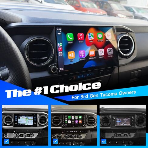 وحدة رأس Dasaita 8 + 256 جيجابايت لسيارة Toyota Tacoma 2016-2023 مع كاميرا AHD 1080P، رؤية أمامية أو خلفية عالمية، تدعم Carplay اللاسلكي Android Auto، 8-Core Android 13 GPS Navigation راديو ستيريو للسيارة in Kuwait