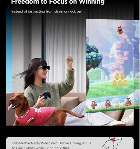 TCL متوافق مع نظارات RayNeo Air 3S الذكية AR 201 بوصة Micro OLED 3D HD تلفزيون الجيب السينمائي الخاص للهاتف المحمول وآلة ألعاب الكمبيوتر (Air 3S) in Kuwait