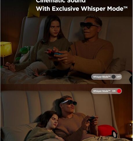 متوافق مع RayNeo Air 3S AR Glasses Micro OLED Screen Display 3D HD Private Cinema Pocket TV للهاتف المحمول وآلة ألعاب الكمبيوتر (قياسي) in Kuwait