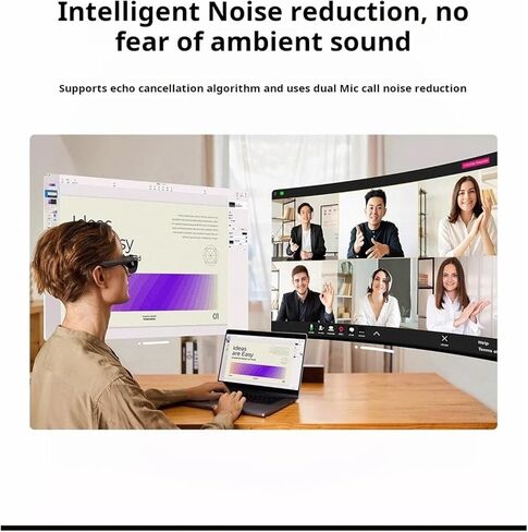Compatible for Meizu StarV View AR Smart Glasses 188" Giant Screen Micro OLED 120Hz 600° Myopia Private Cinema Gaming for Phone PC Switch PS5 in Saudi Arabia
