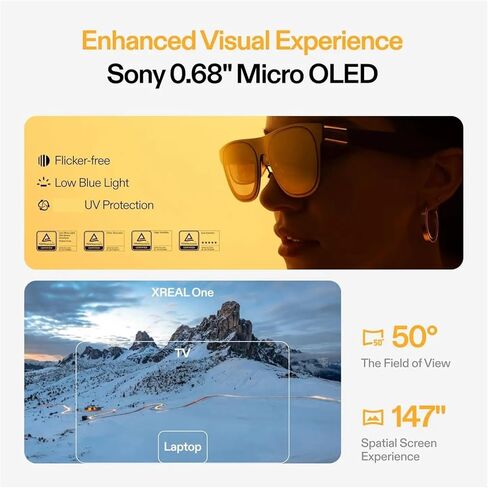 نظارة ONE AR 3DoF لجهاز USB-C DP، نظارات ذكية، زاوية عرض كبيرة جدًا، سينما خاصة محمولة للألعاب in Saudi Arabia