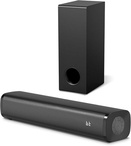 Wohome Sound Bar for Smart TV with Wired Subwoofers, 2.1 Channel Small TV Soundbar Speakers, Home Theater Surround Sound System, Bluetooth 5.3/ Optical/AUX Connectivity in Kuwait
