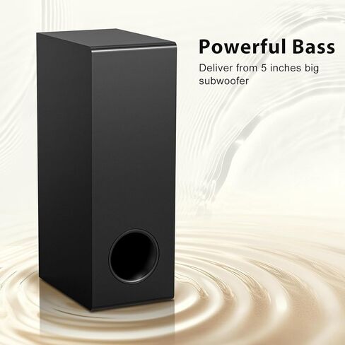 Wohome Sound Bar for Smart TV with Wired Subwoofers, 2.1 Channel Small TV Soundbar Speakers, Home Theater Surround Sound System, Bluetooth 5.3/ Optical/AUX Connectivity in Kuwait