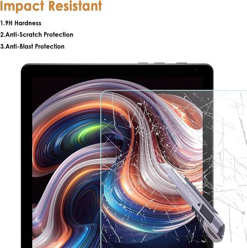 2-Pack Screen Protector Compatible with Evermyth Tablet 10 Inch Android 15 OS GMS Certified Tablets PC 2025, Tempered Glass [HD Clarity] [9 Hardness] [Anti-Scratch] [Easy Installation] [9.6" x 5.75", 244mm x 146mm] in Saudi Arabia