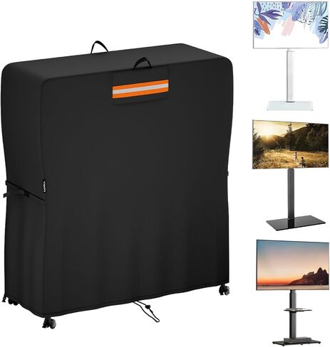 50 Inch Outdoor TV Cover, Outdoor Rolling TV Stand Cover Waterproof Fit for Mobile TV Carts With Floor Stand Base, TV Screen Protection Covers 50L* 20W* 55H In in Saudi Arabia