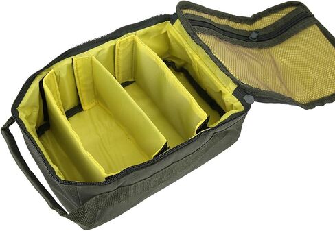 Fishing Reel Gear Storage Bag Organizer Portable Bait Tackle Wallet Zipper Case 4-Layer Green Army in Saudi Arabia