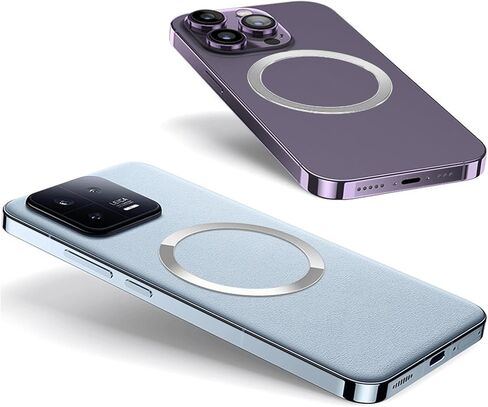 ملصق رنين معدني عالمي للشاحن المغناطيسي متوافق مع iPhone/Samsung/Android جميع الهواتف المحمولة ، وملحقات تحويل حامل الهاتف المغناطيسية ، 3 مساءً ، أسود in Saudi Arabia