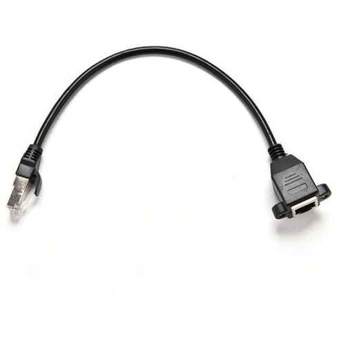 4 قطع 1ft RJ45 M/F كابل تمديد LAN، أسود، 30 سم، محمي، تركيب من النوع اللولبي، تصميم مرن وخالي من التشابك in Kuwait