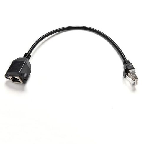4 قطع 1ft RJ45 M/F كابل تمديد LAN، أسود، 30 سم، محمي، تركيب من النوع اللولبي، تصميم مرن وخالي من التشابك in Kuwait