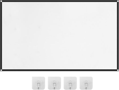 Projector Screen, 4K HD Home Movie Projection Screen, 60"|72"|84"|100"|120"|150" Anti-Crease Theater Screens Indoor Outdoor(Size:60 INCH) in Kuwait