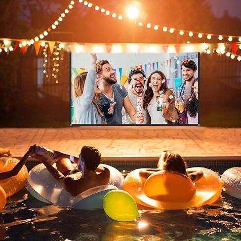 Projector Screen, 4K HD Home Movie Projection Screen, 60"|72"|84"|100"|120"|150" Anti-Crease Theater Screens Indoor Outdoor(Size:60 INCH) in Kuwait